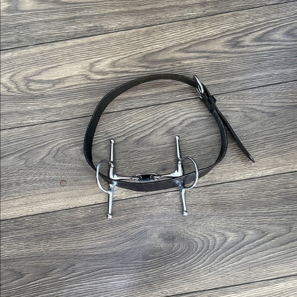 The most avante-garde belt I own. Black leather with metal bars main image 6